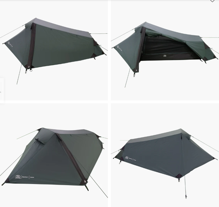 Highlander Blackthorn 1 Man Tent -Scarab Green